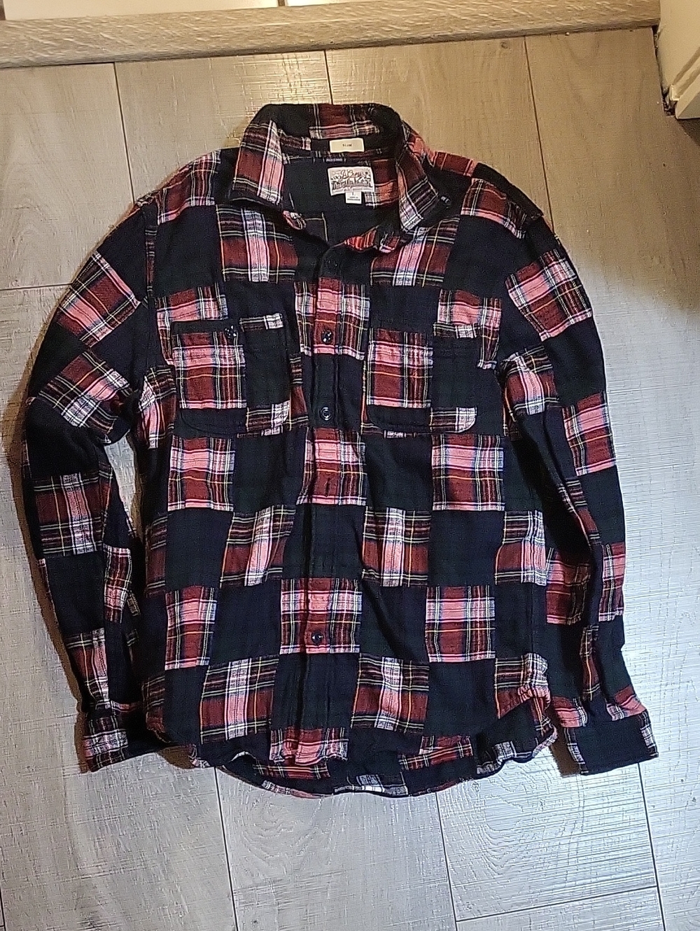 J. Crew Black and Red Plaid Button-Down Shirt